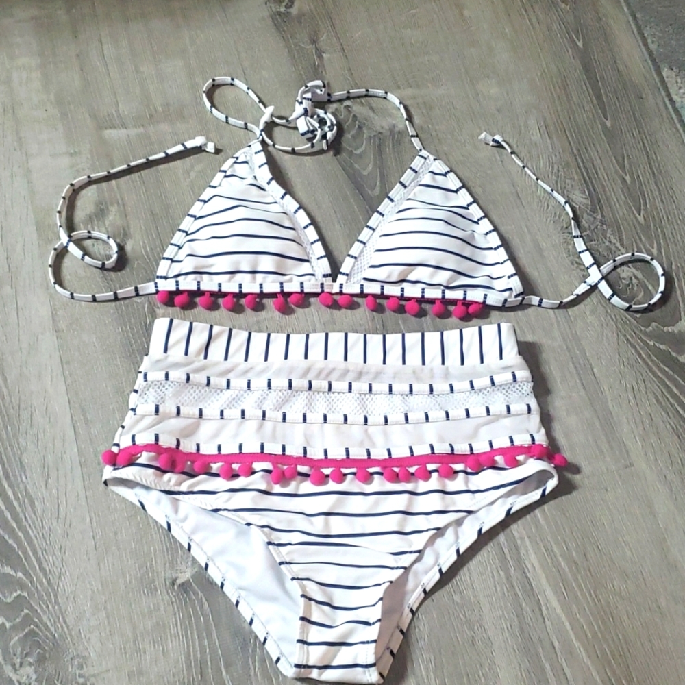 EUC striped 👙 bikini
